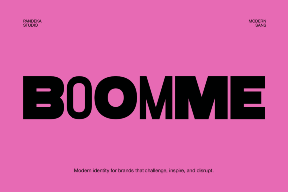 Boomme Font: A Modern Display Typeface for Editorial Design