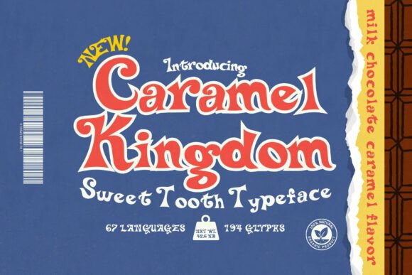 Caramel Kingdom: A Playful Serif Font for Magical Brand Designs