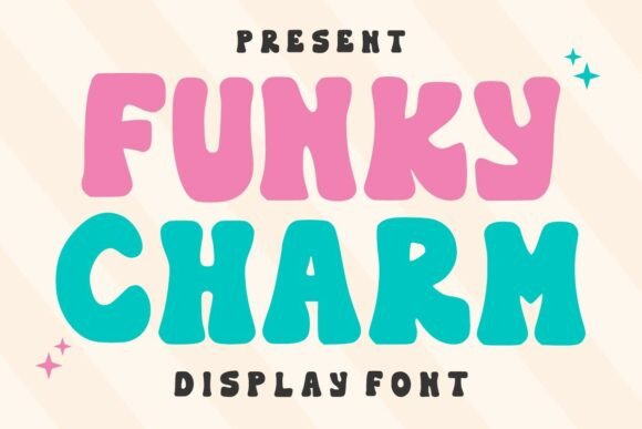 Funky Charm: A Retro Display Font for Playful Brand Identities