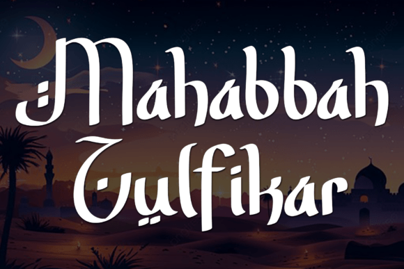 Mahabbah Zulfikar Font for Festive Web Design
