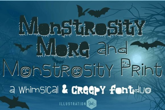 Monstrosity More Duo: A Display Font for Spooky Campaigns
