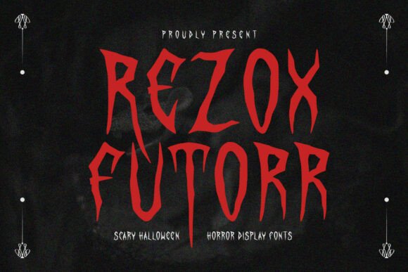 Rezox Futorr Font: Editorial Design for Horror Themes