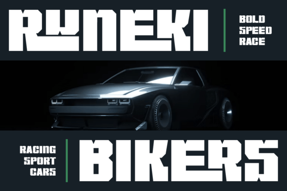 Runeki Bikers Font: Bold Editorial Typography