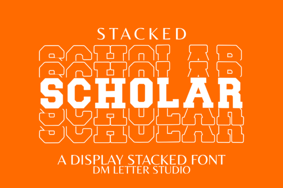 Scholar Stacked Font: Bold Varsity Style for Digital Campaigns