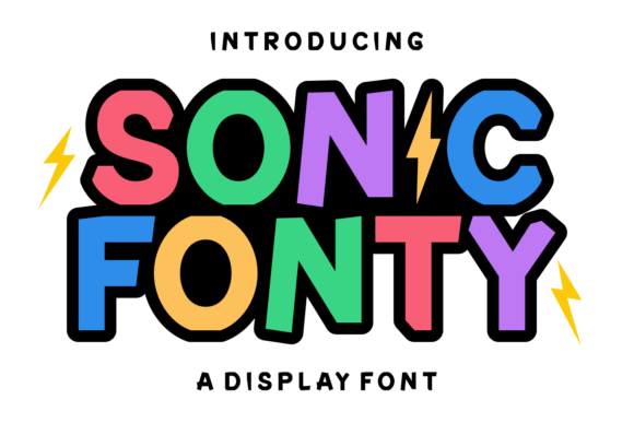 Sonic Fonty Typeface: Playful Branding for Small Business