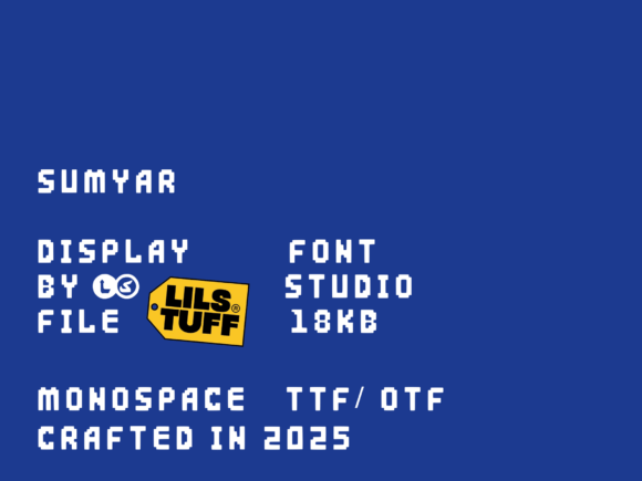 Testing Sumyar Monospace Font for Retro Brand Identity