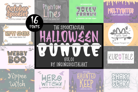 The Spooktacular Halloween Bundle Vol.01 Font for Branding